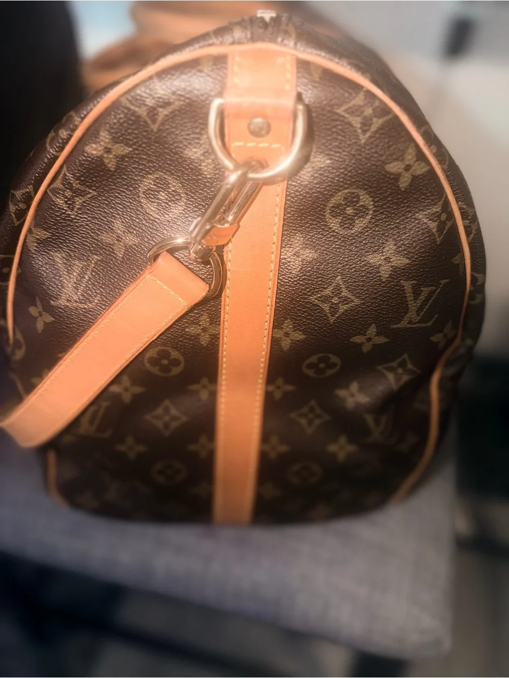 Authentic Louis Vuitton Monogram Keepall 55 Vintage Bandouliere